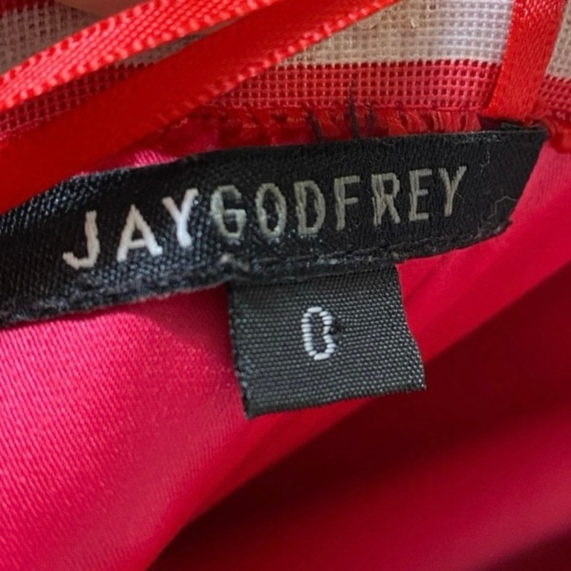 Jay Godfrey Hot Pink Off Shoulder Mini Dress Sz 0