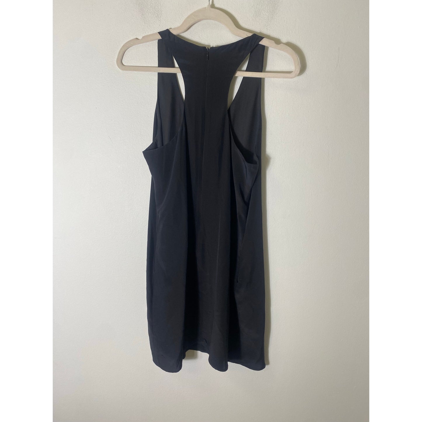 Lavender Brown Black Sleeveless Racerback V-Neck Knee Length Dress Sz S