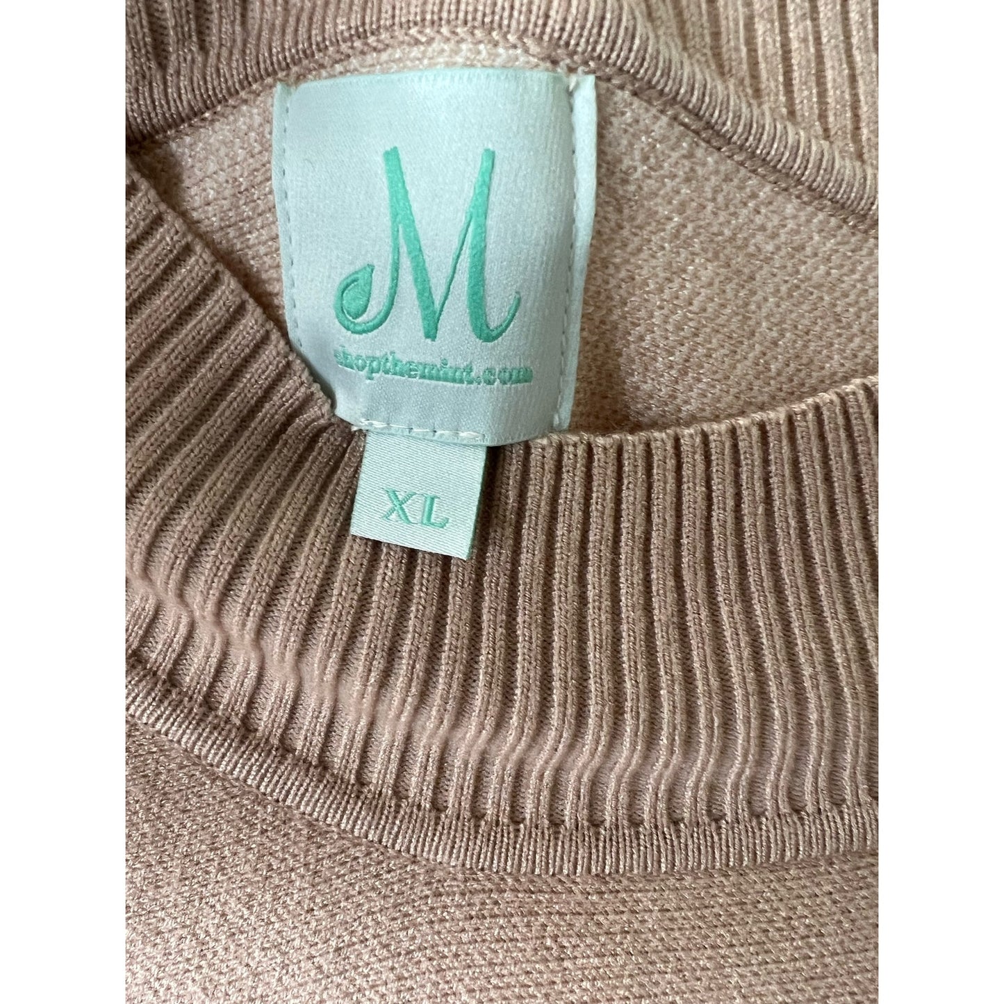 Shop the Mint Tan Cream Stripe Long Sleeve Long Sweater Sz XL
