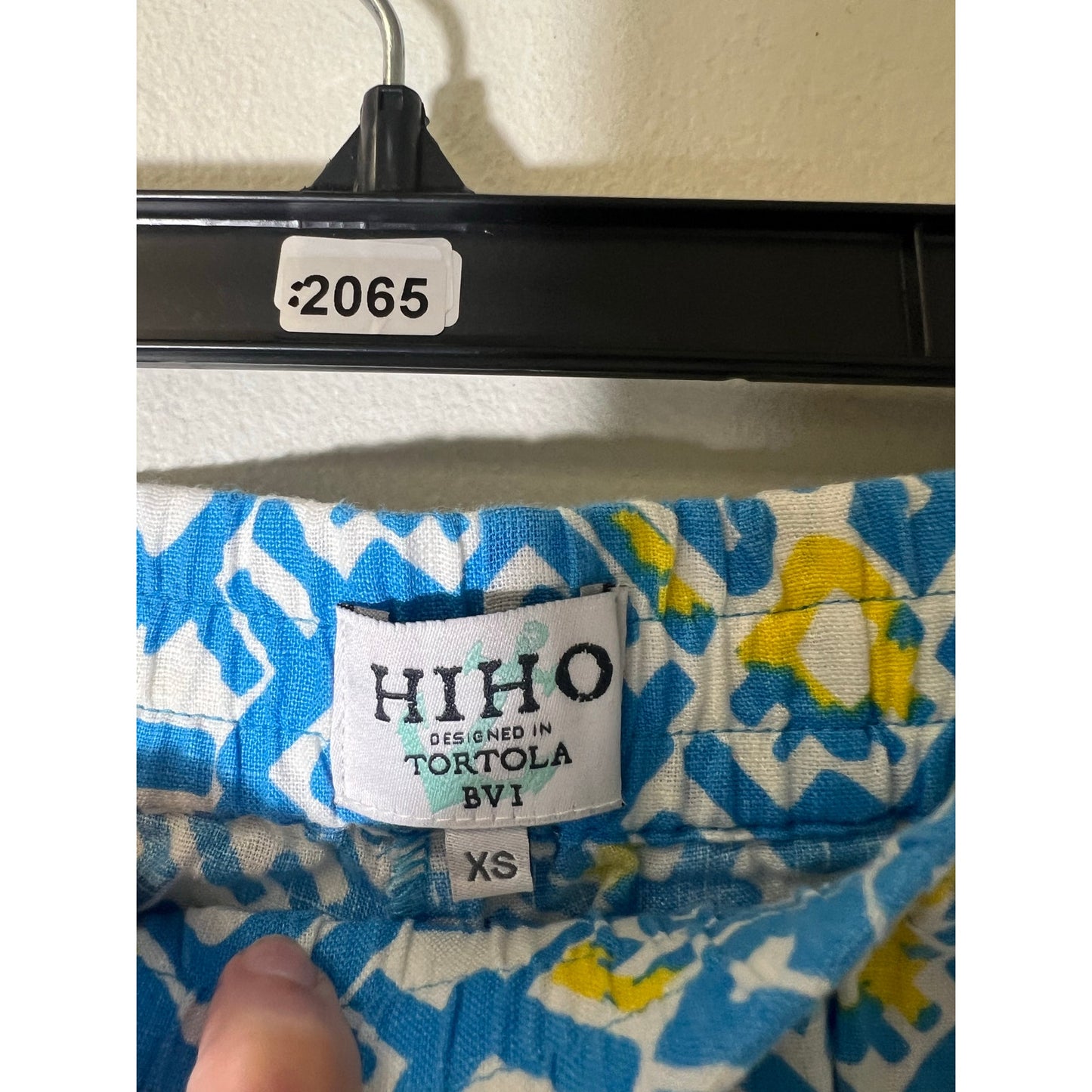 HiHo Blue White and Yellow Elastic Waist Pull On Shorts Sz S