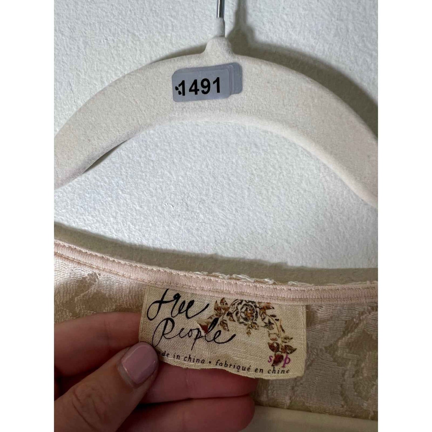 Free People Ivory Lace Sleeveless Knee Length Dress Sz SP