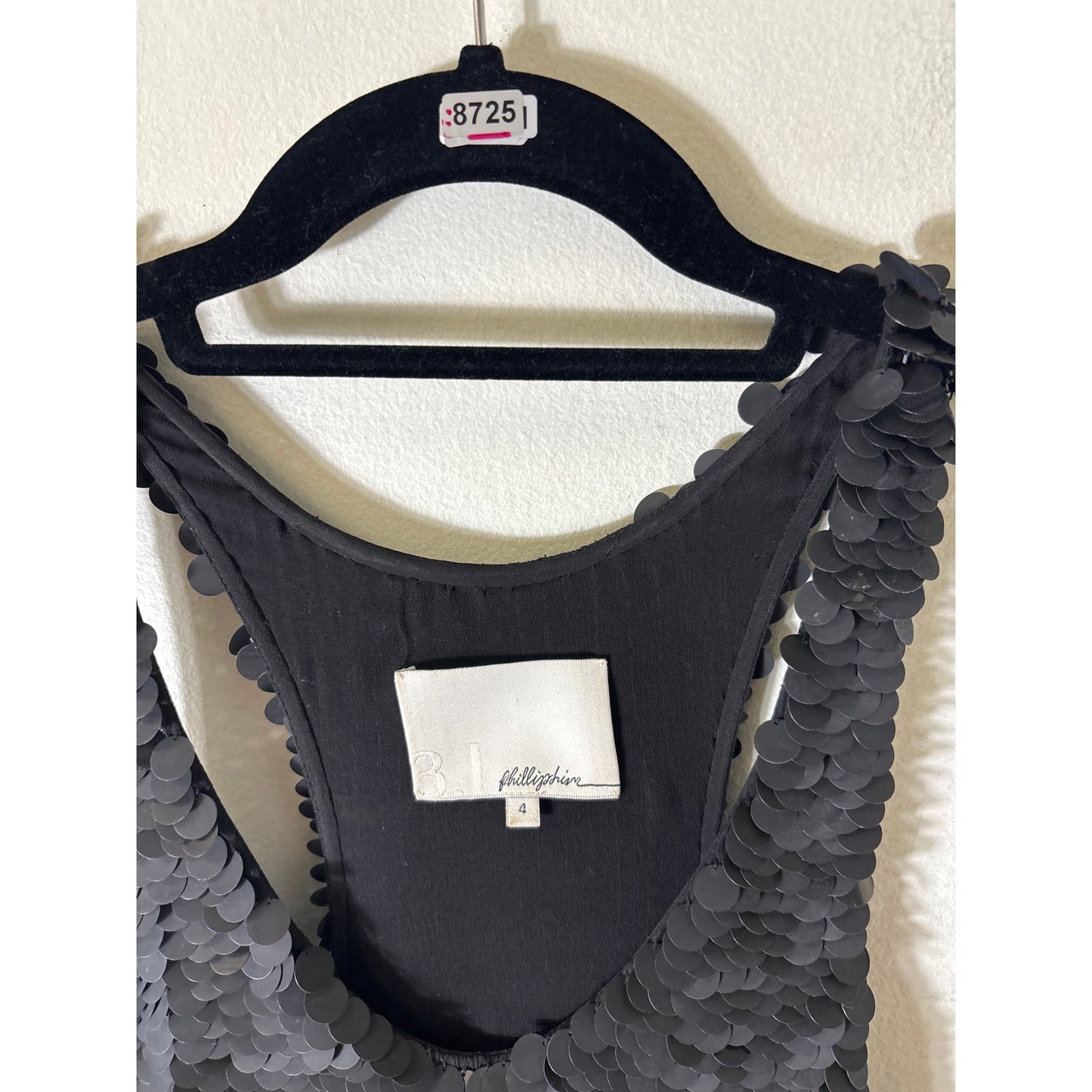 3.1 Phillip Lim Fish Scale Sequin Razor Back Tank sz 4