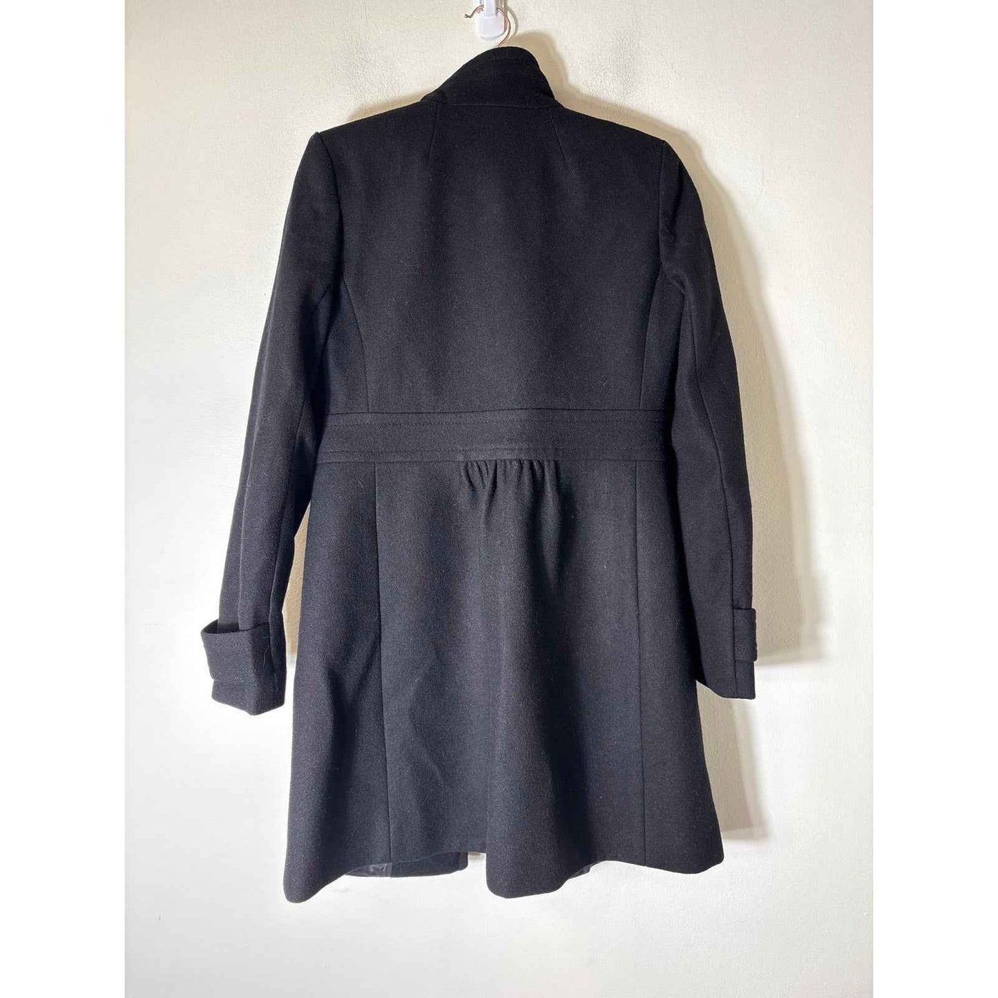 J.Crew Black Wool Blend Winer Coat Sz 4