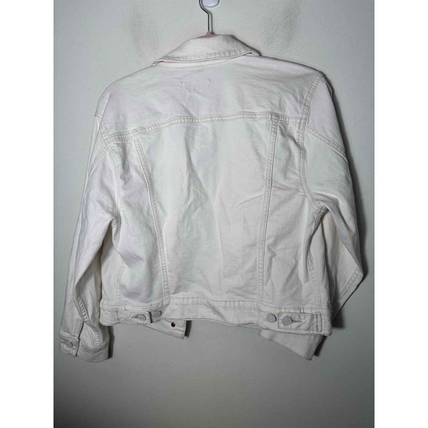 NWT 7 for all Mankind Off White Denim Jacket Sz M