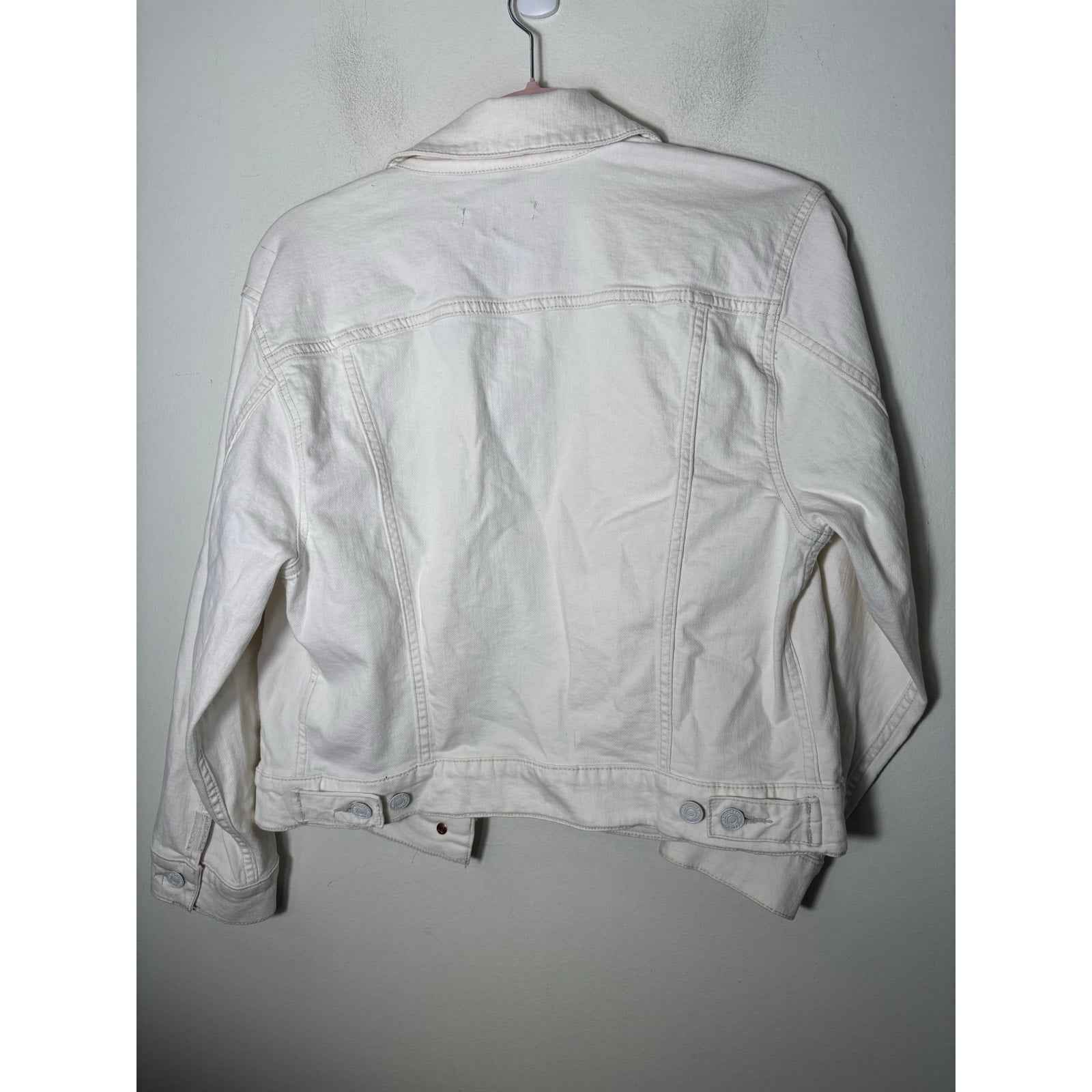 NWT 7 for all Mankind Off White Denim Jacket Sz M