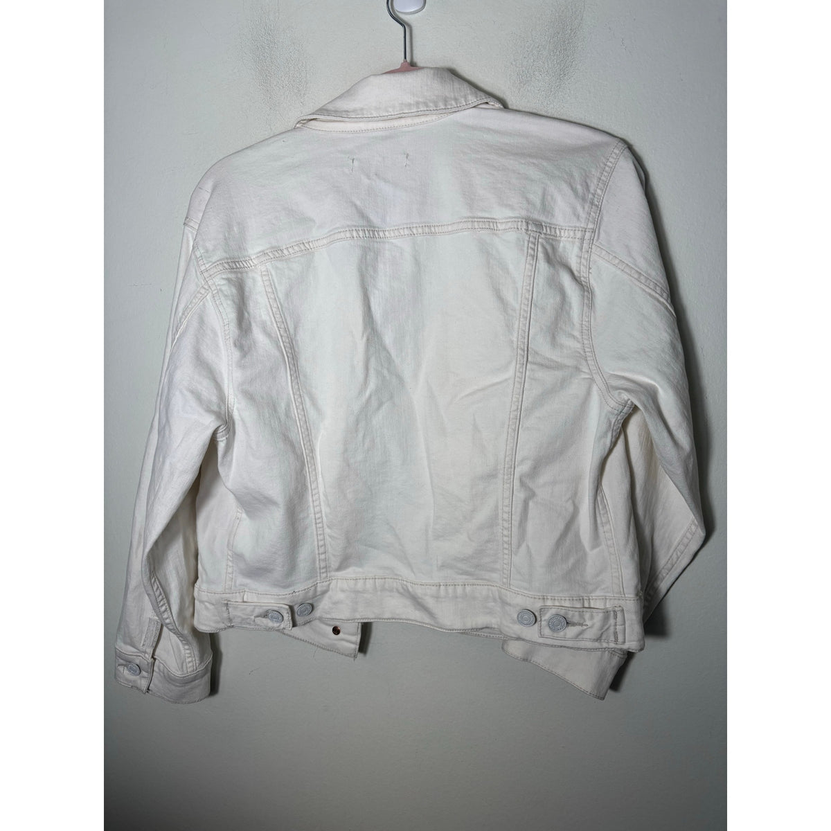 NWT 7 for all Mankind Off White Denim Jacket Sz M
