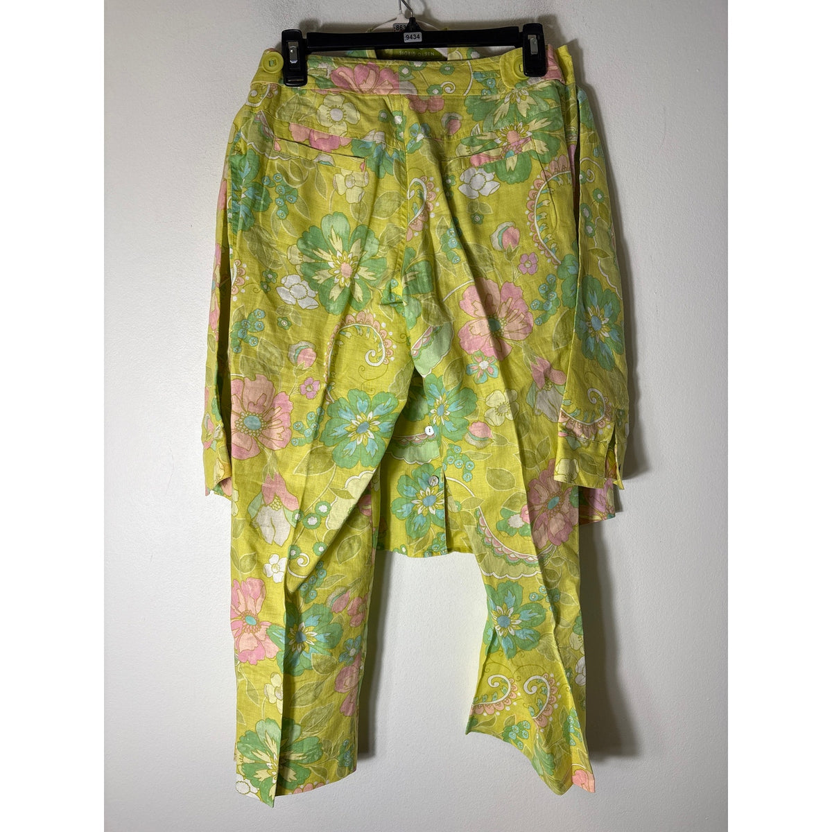 Vintage Sigrid Olsen linen Set pants Sz 4 button down Sz XS
