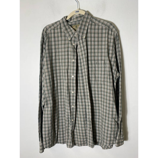 Beretta Men's Plaid Long Sleeve Button Down Shirt Sz XXL