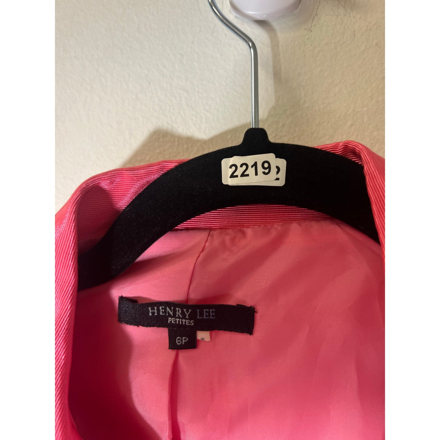 Henry Lee Coral Pink Long Sleeve Special Occasion Jacket and Skirt Set Sz 6P