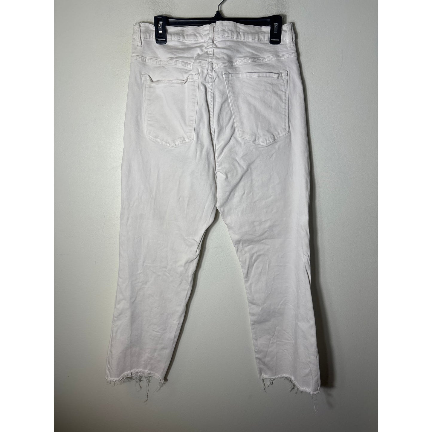 MNG (Mango) White "Sienna" Straight Leg Denim Jean Sz 14