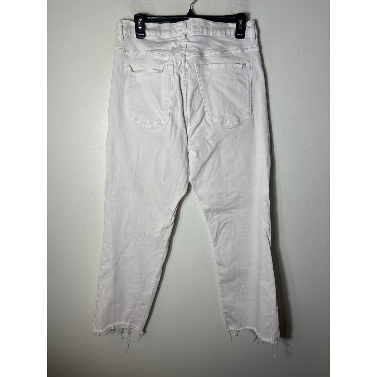 MNG (Mango) White "Sienna" Straight Leg Denim Jean Sz 14