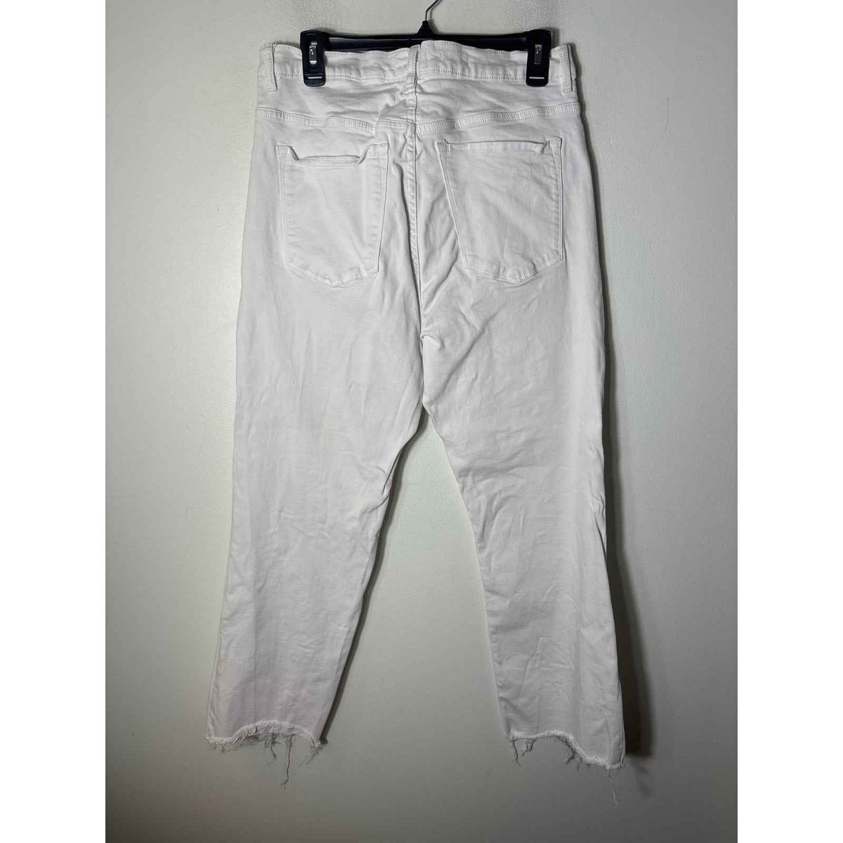 MNG (Mango) White "Sienna" Straight Leg Denim Jean Sz 14