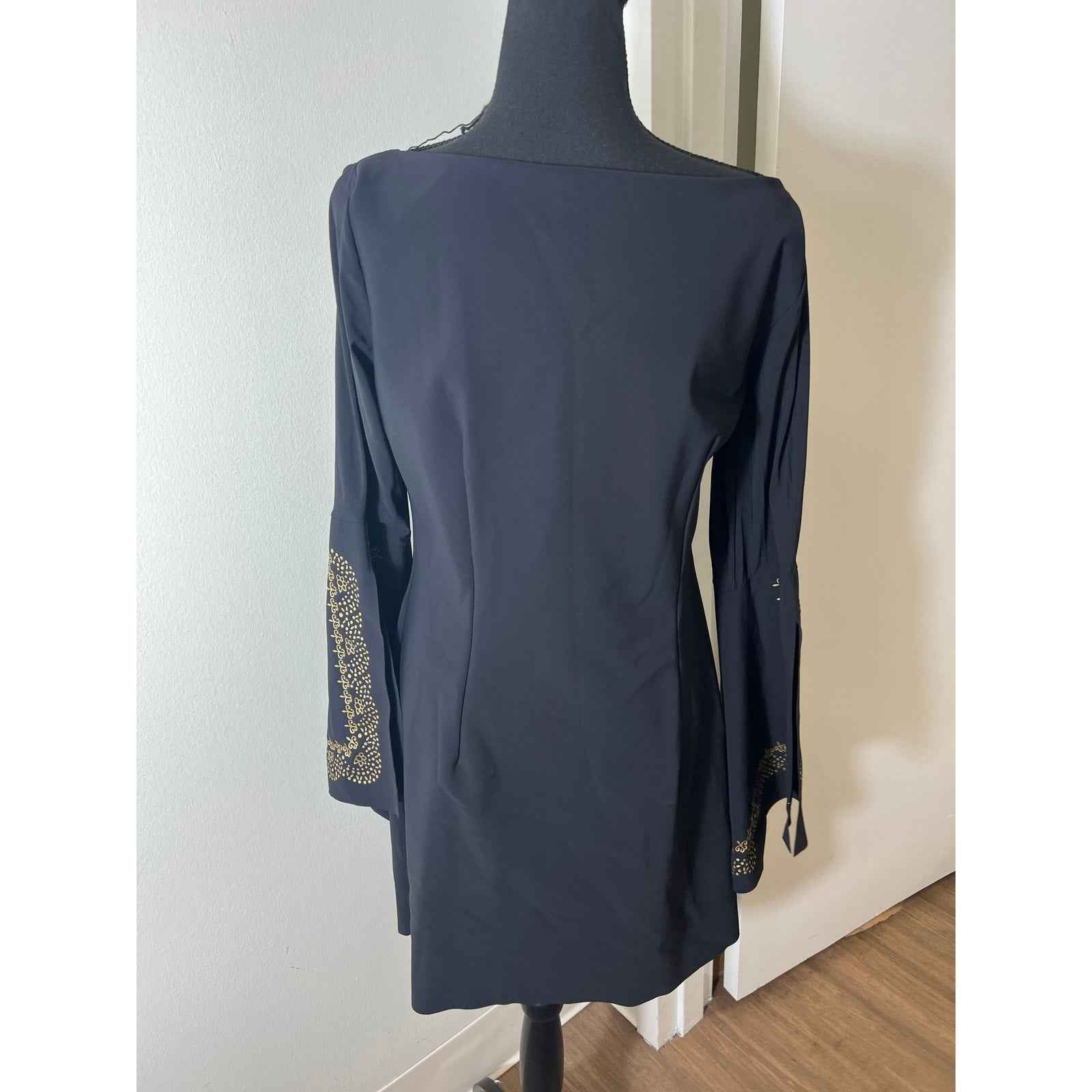 Chiara Boni Black Long Sleeve Mini Dress Sz