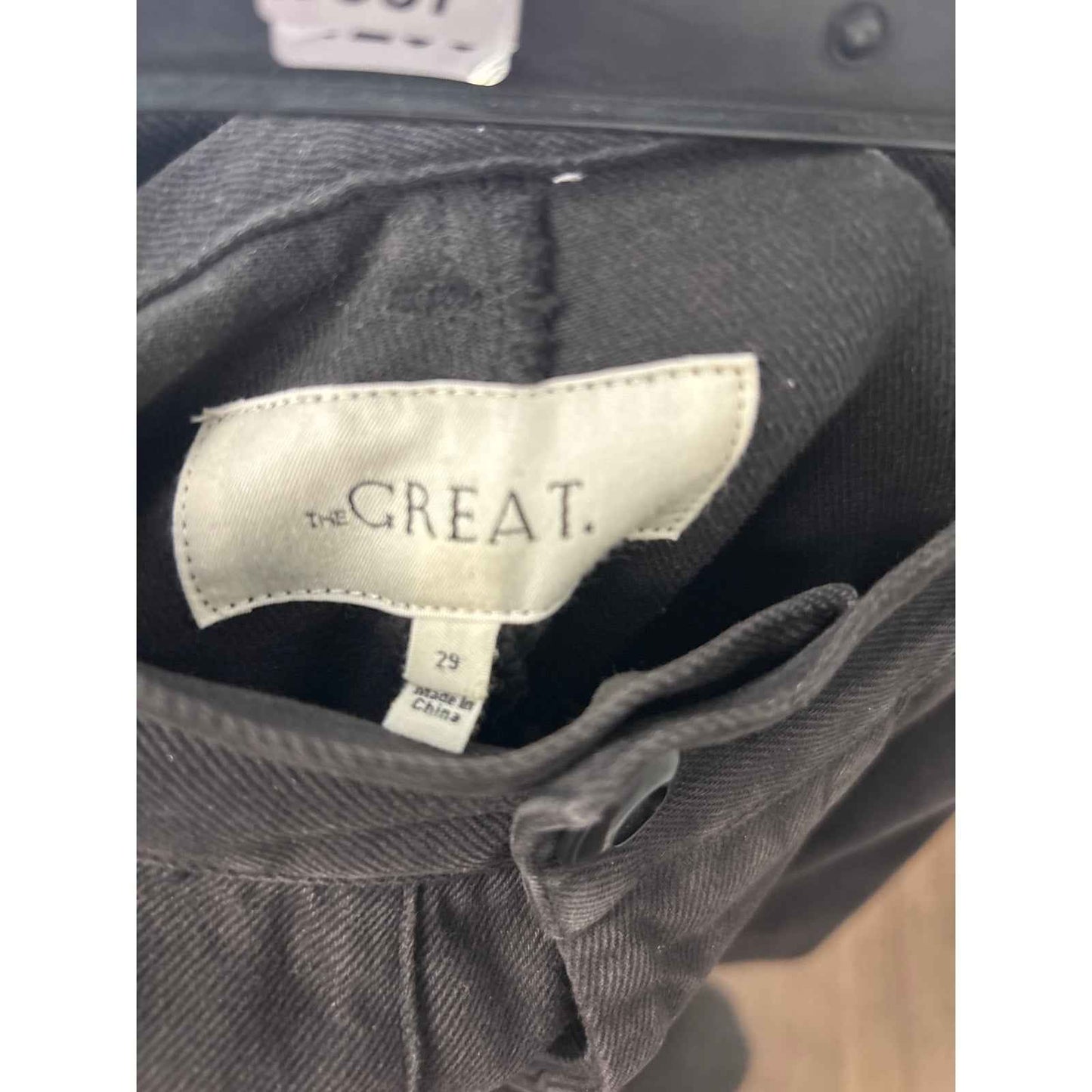 The Great Black Wide Leg Cotton Denim Pants Sz 29