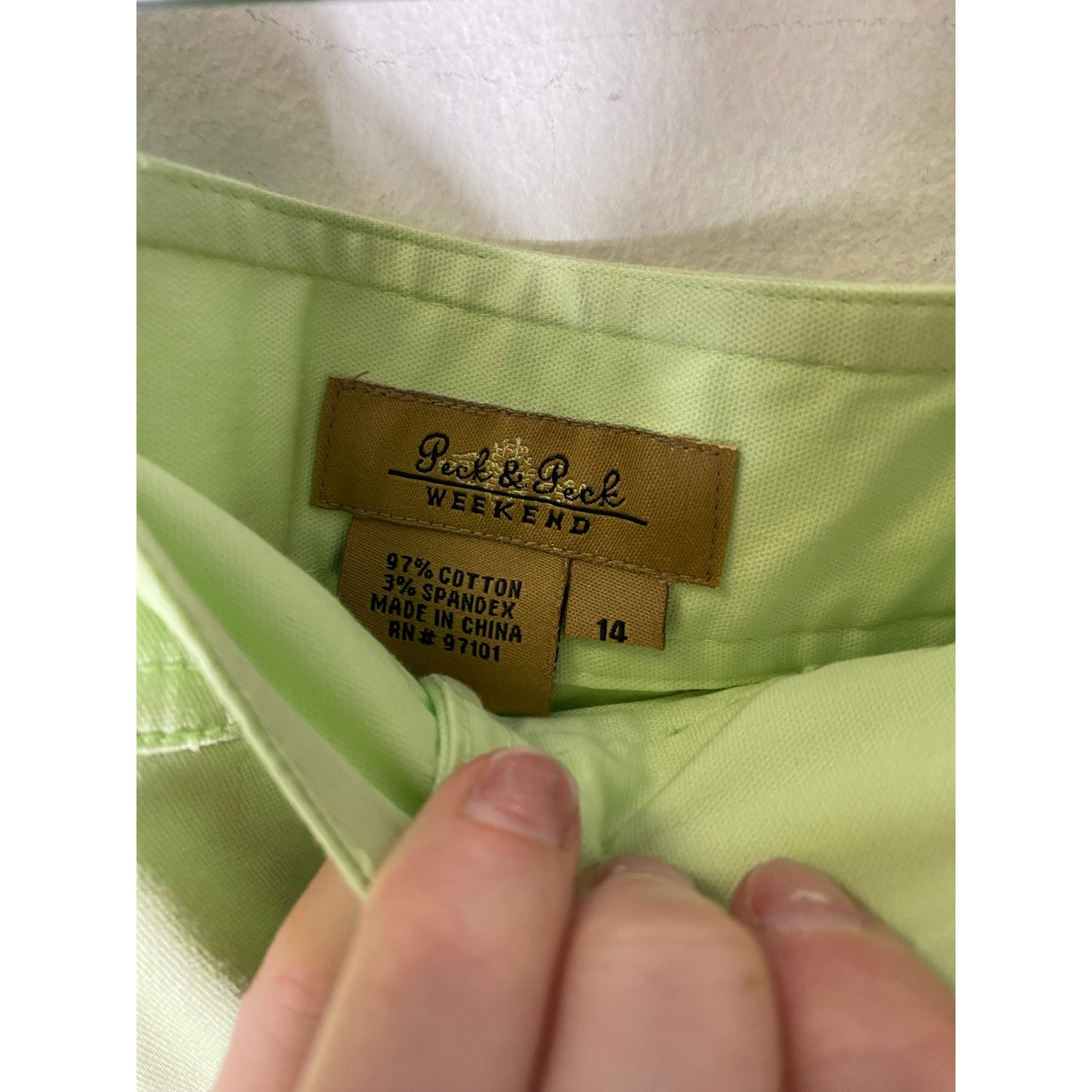 Peck and Peck Green Slacks Sz 14