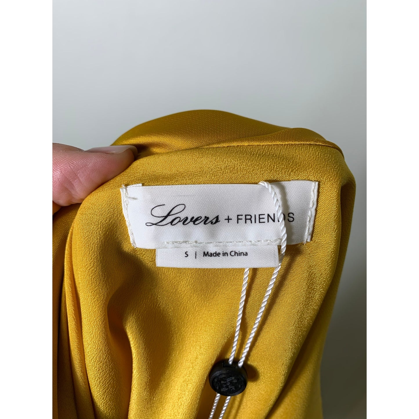 NWT Lovers + Friends Mustard Spaghetti Strap Cocktail Dress S