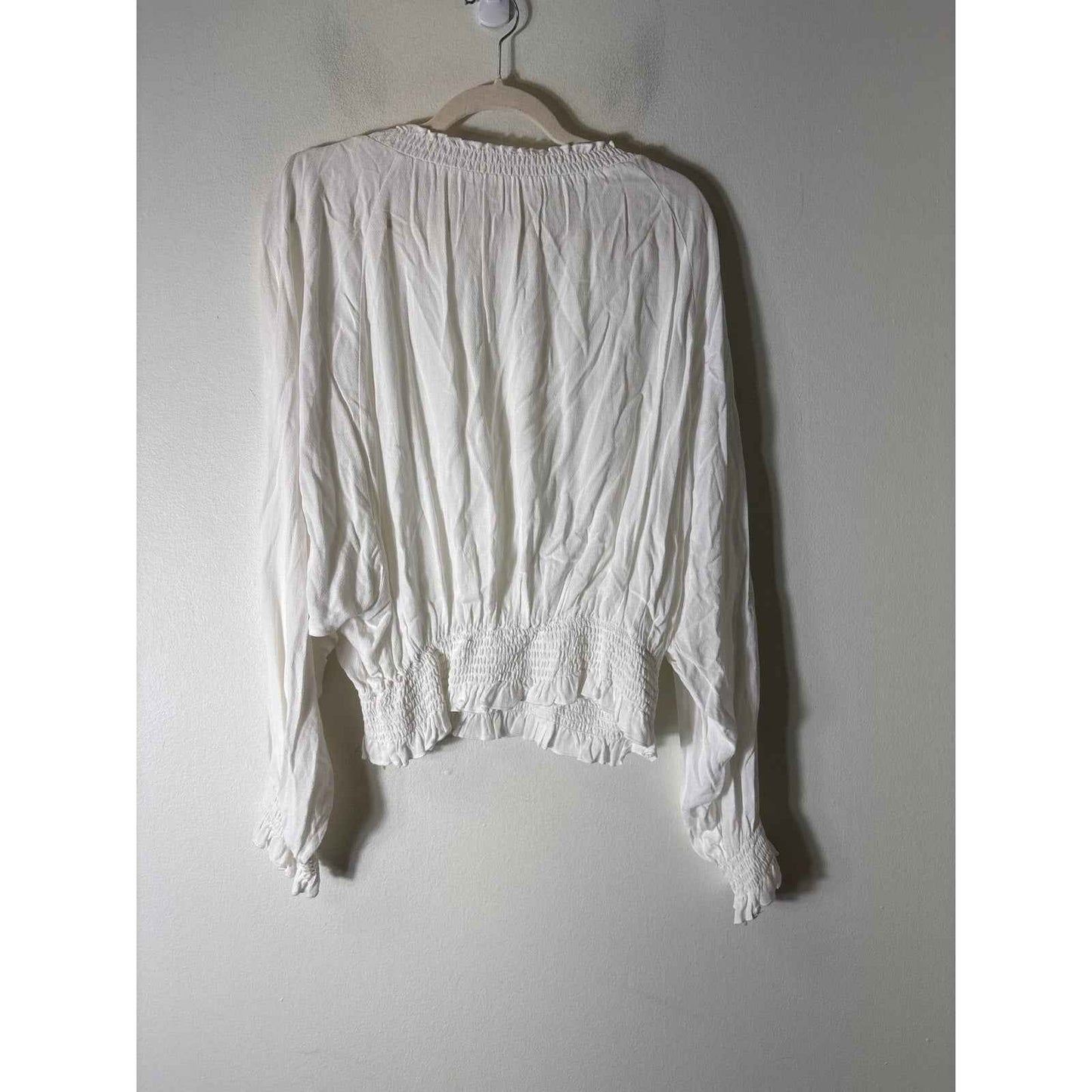 NWT Mustard Seed White Long Sleeve Top Sz L