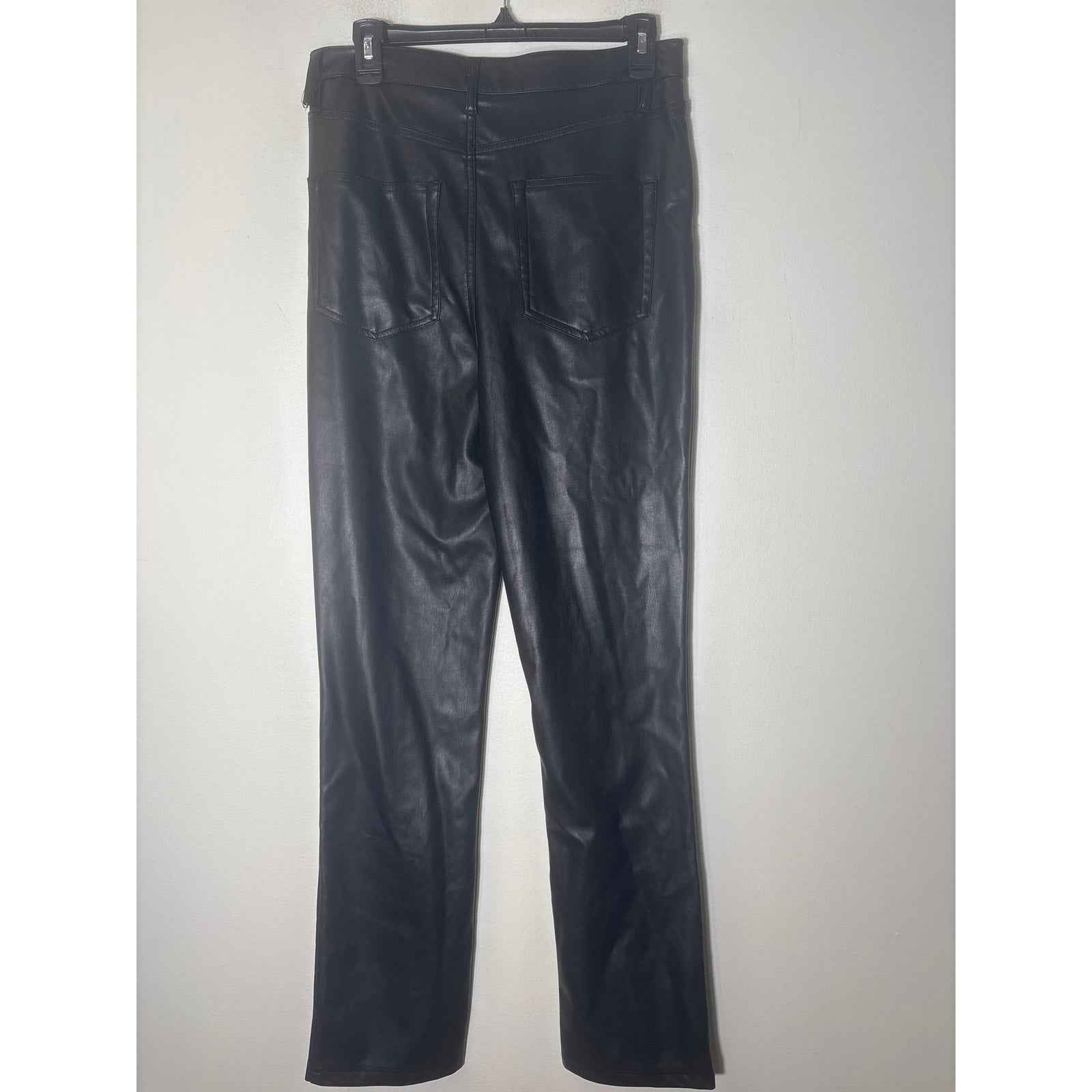 AFRM Black Faux Leather Straight Leg Pants Sz 29