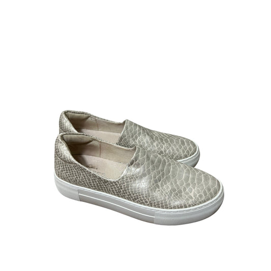 J/Slides Gold Snake Skin Slip On Sneakers Sz 7.5