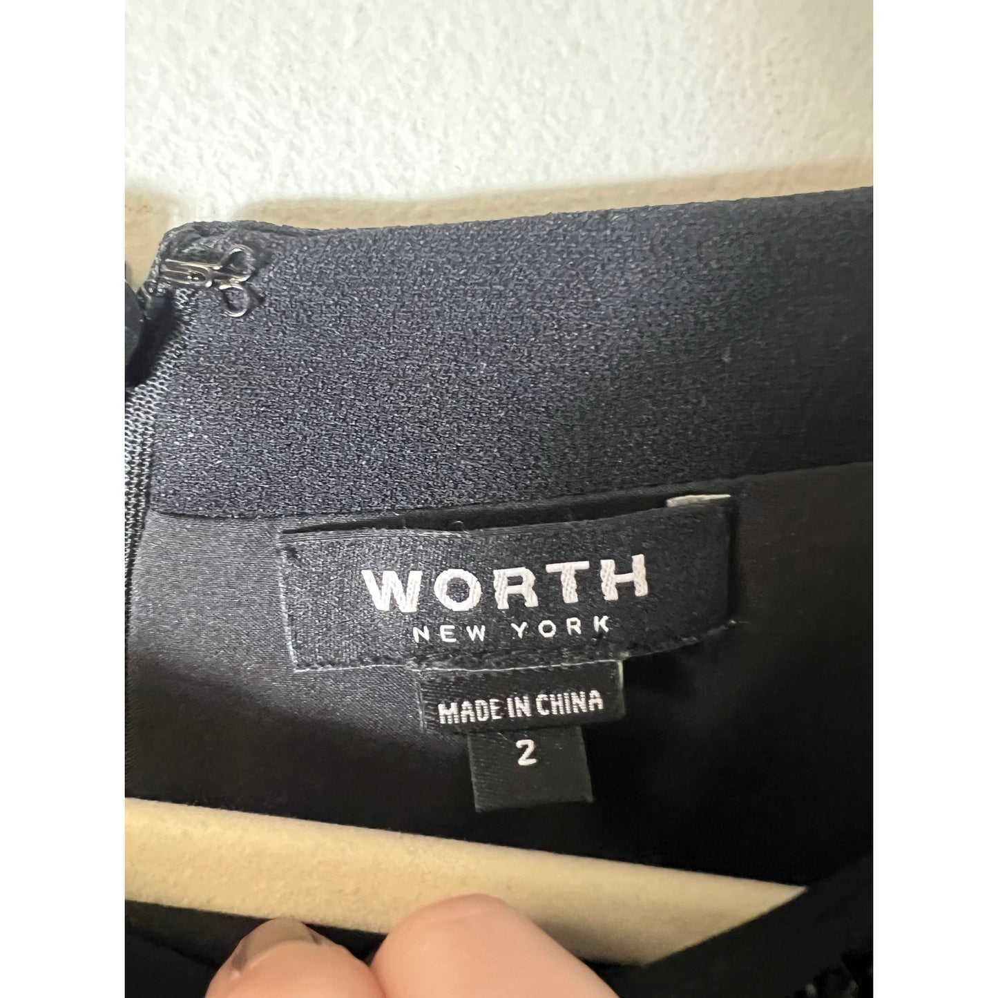 Worth Black Long Sleeve Mini Dress Sz 2