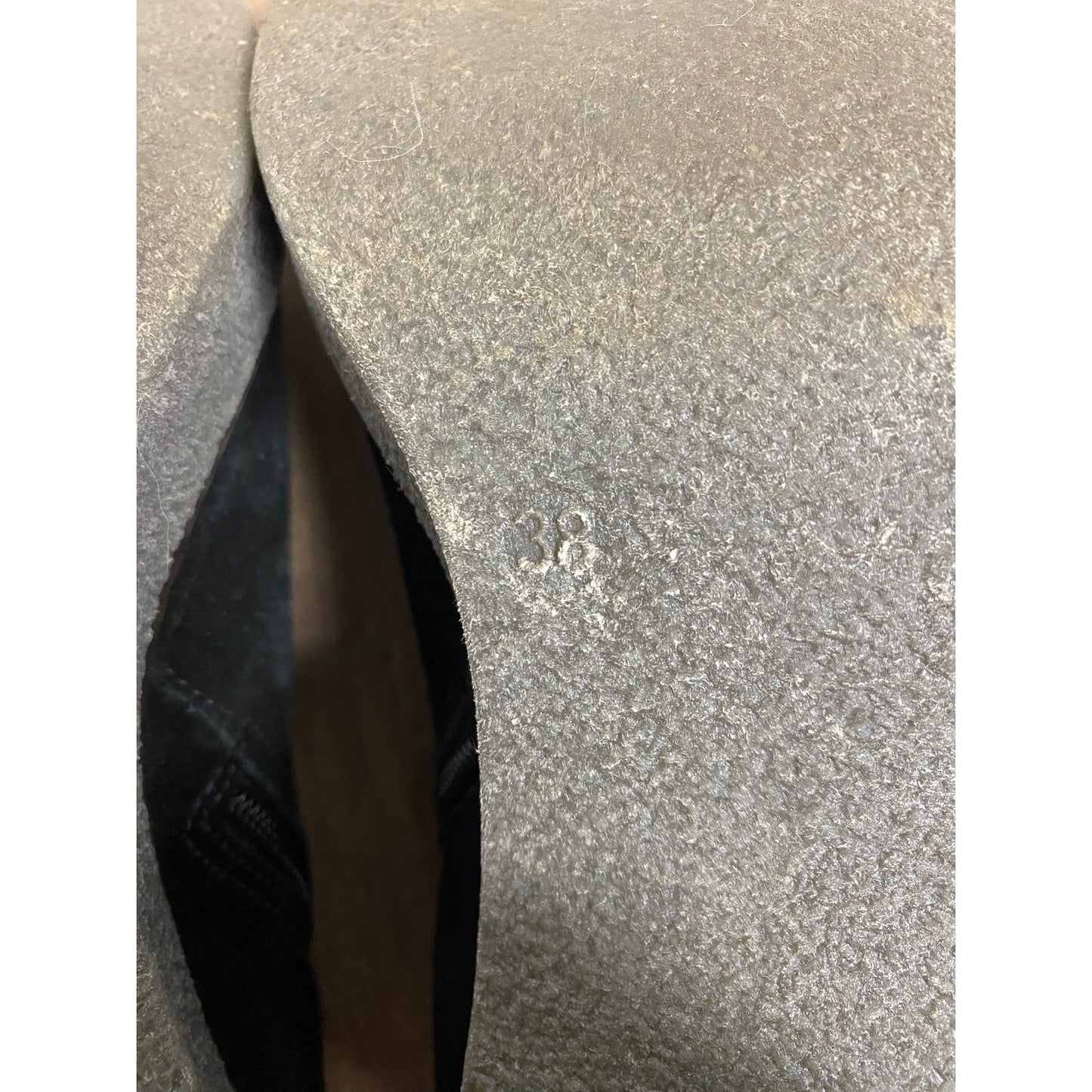 Black Velvet  Zip Up Booties size 38