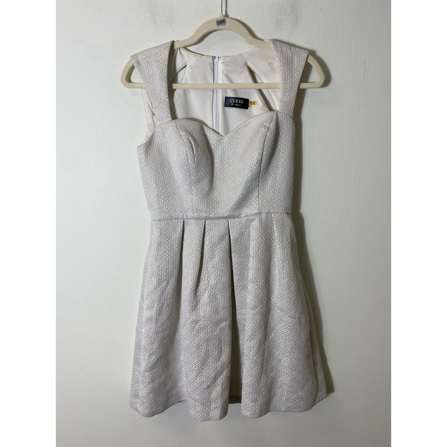 Guess Silver Sleeveless Mini Party Dress Sz 2