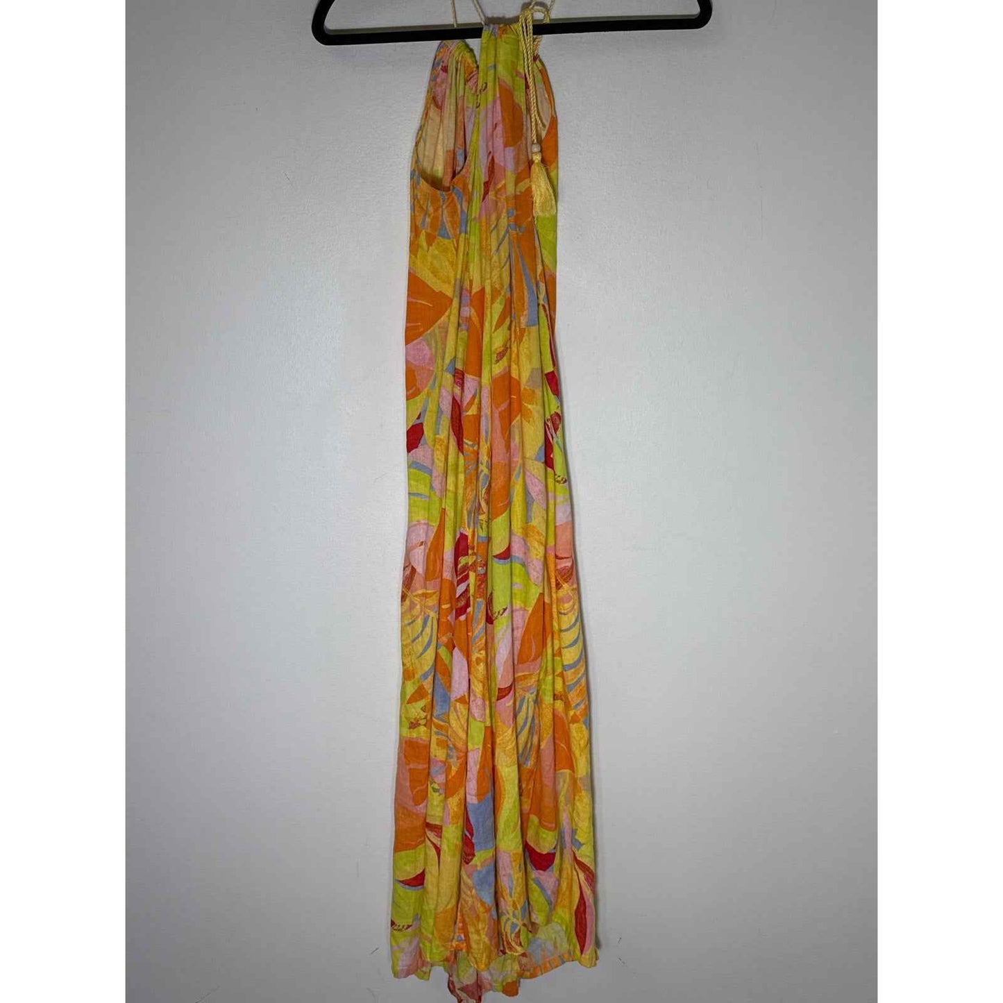 C and C California Yellow Floral Sleeveless Maxi Dress Sz M