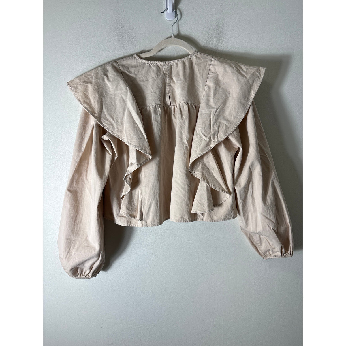 En Saison Light Khaki Long Sleeve Top Sz L