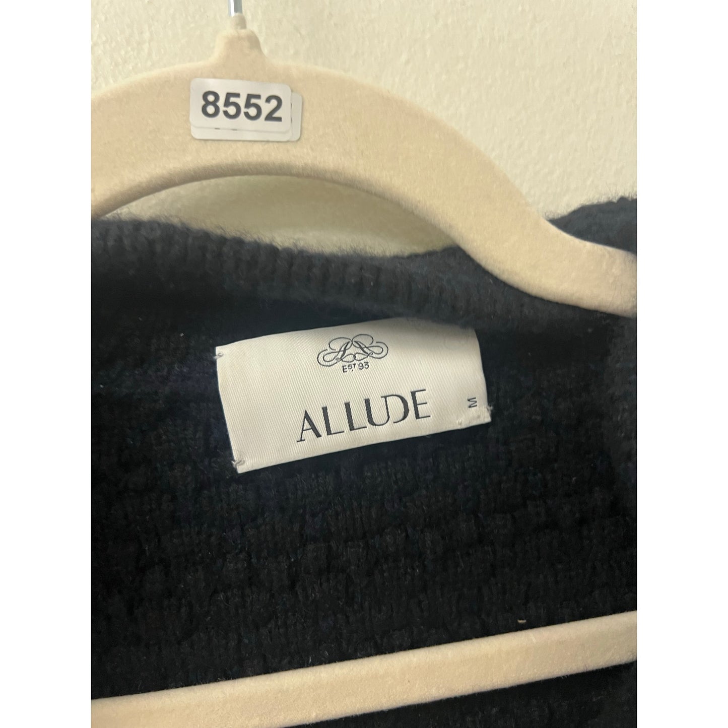 Allude Navy and Black Short Sleeve Cardigan Sz M