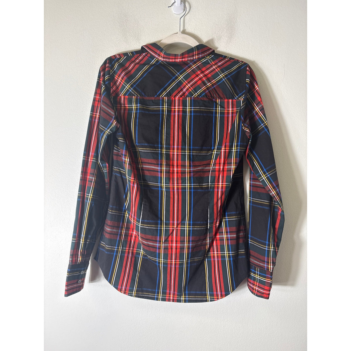 J. Crew Red Plaid Long Sleeve Cotton Button Up Shirt Sz 8T