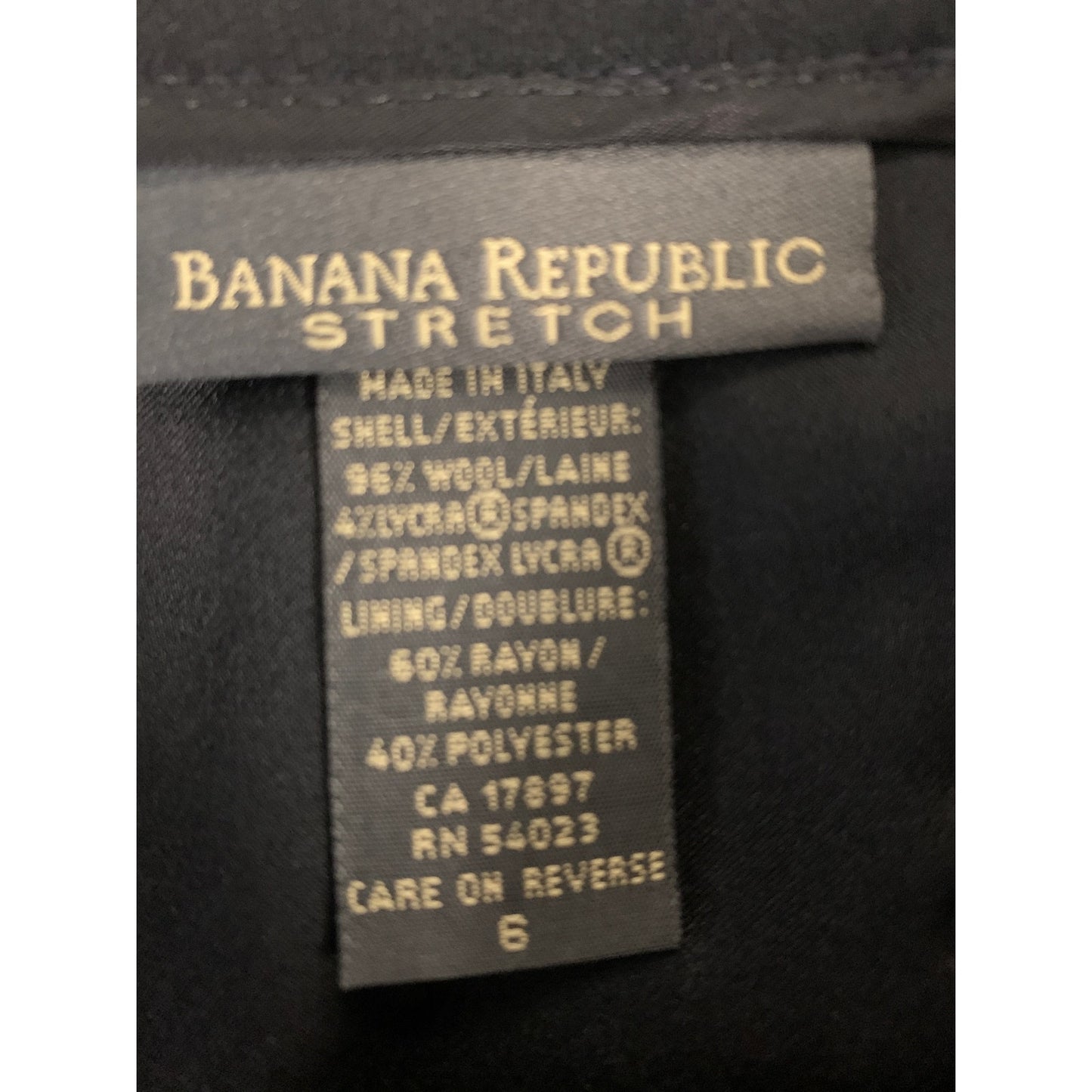 Banana Republic Black Pencil Skirt Sz 6
