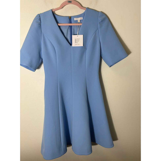 NWT Anna Cate Light Blue Half Sleeve Knee Length Party Dress Sz XS