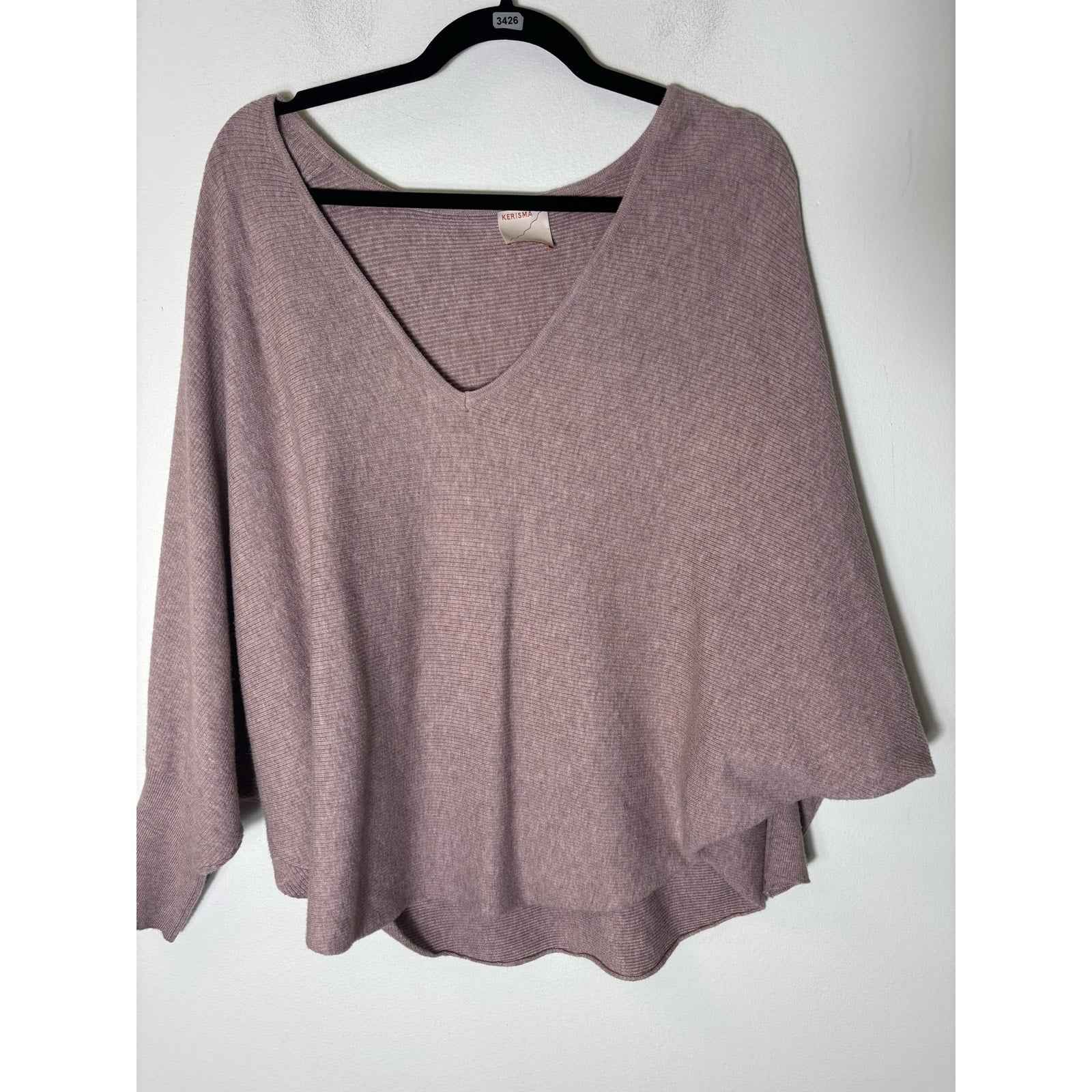 Kerisma Tan Poncho Style Sweater Sz M