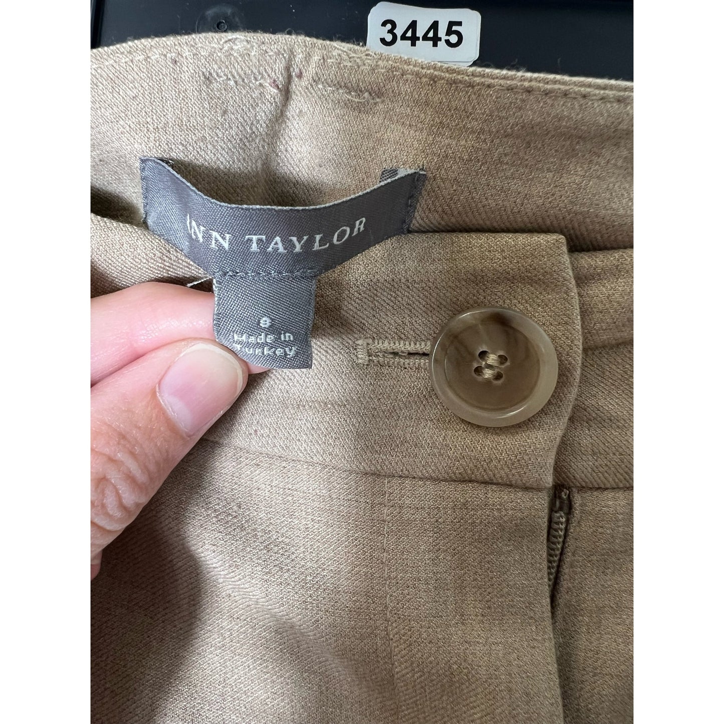 Ann Taylor Tan Wide Leg Dress Pants Sz 8