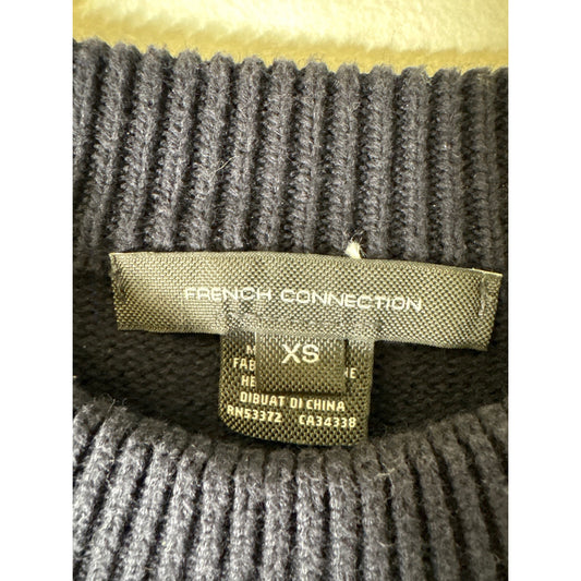 French Connection Navy Blue Sleeveless Sweater Top Sz XS