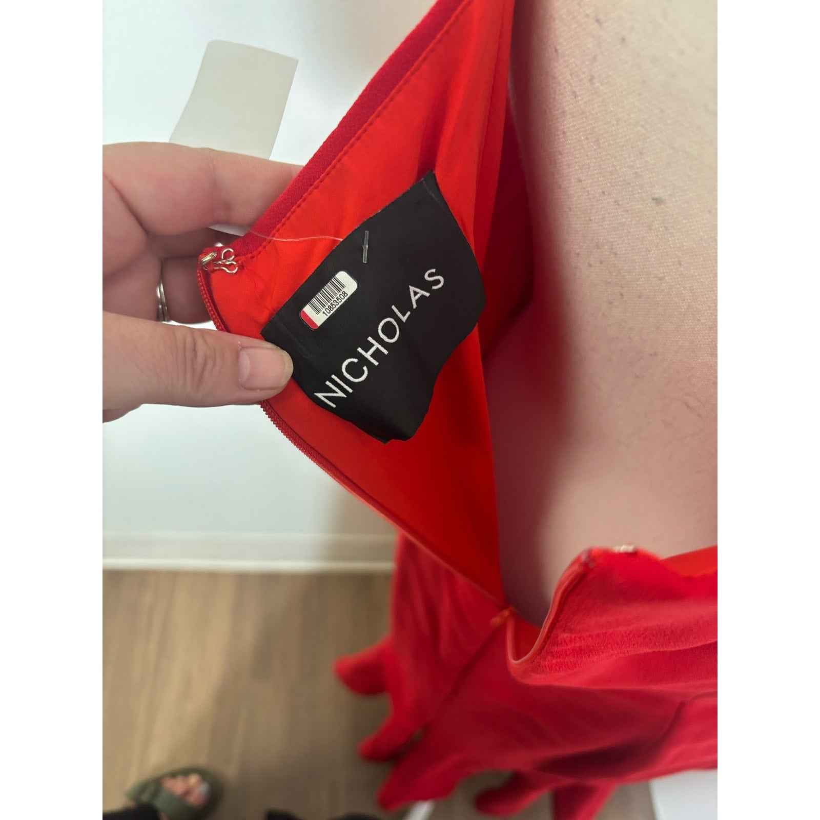 Nicholas Red Piper Evening Gown Sz 10