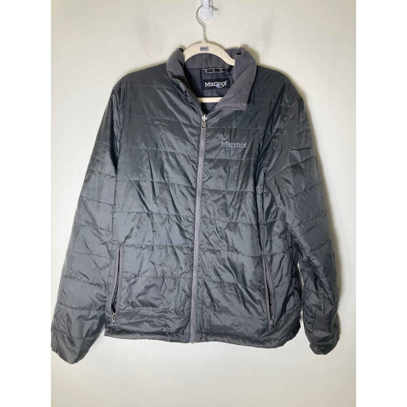 Men's Marmot Black Long Sleeve Zip Up Medium Weight Coat/Jacket Sz M