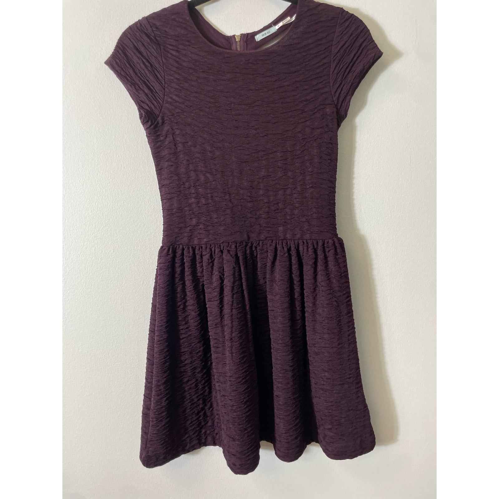 Kimchi Blue Plum Textured Mini Dress Sz M