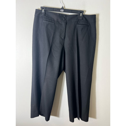 Ann Taylor Black "Margot" Curvy Cropped Dress Pants Sz 10