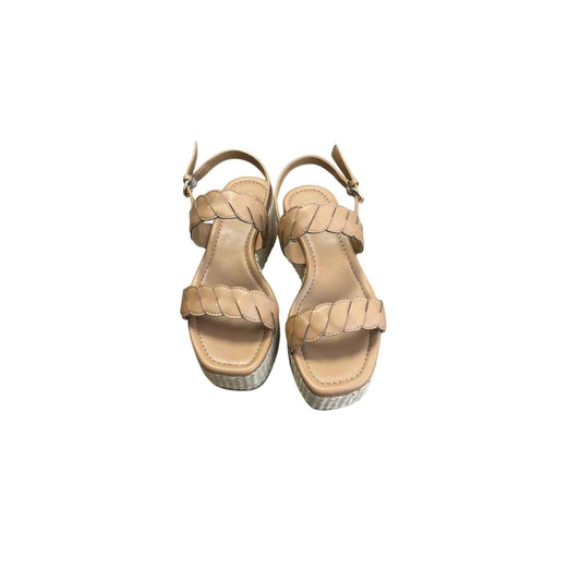 J. Crew Brown Leather Platform Sandal Sz 6