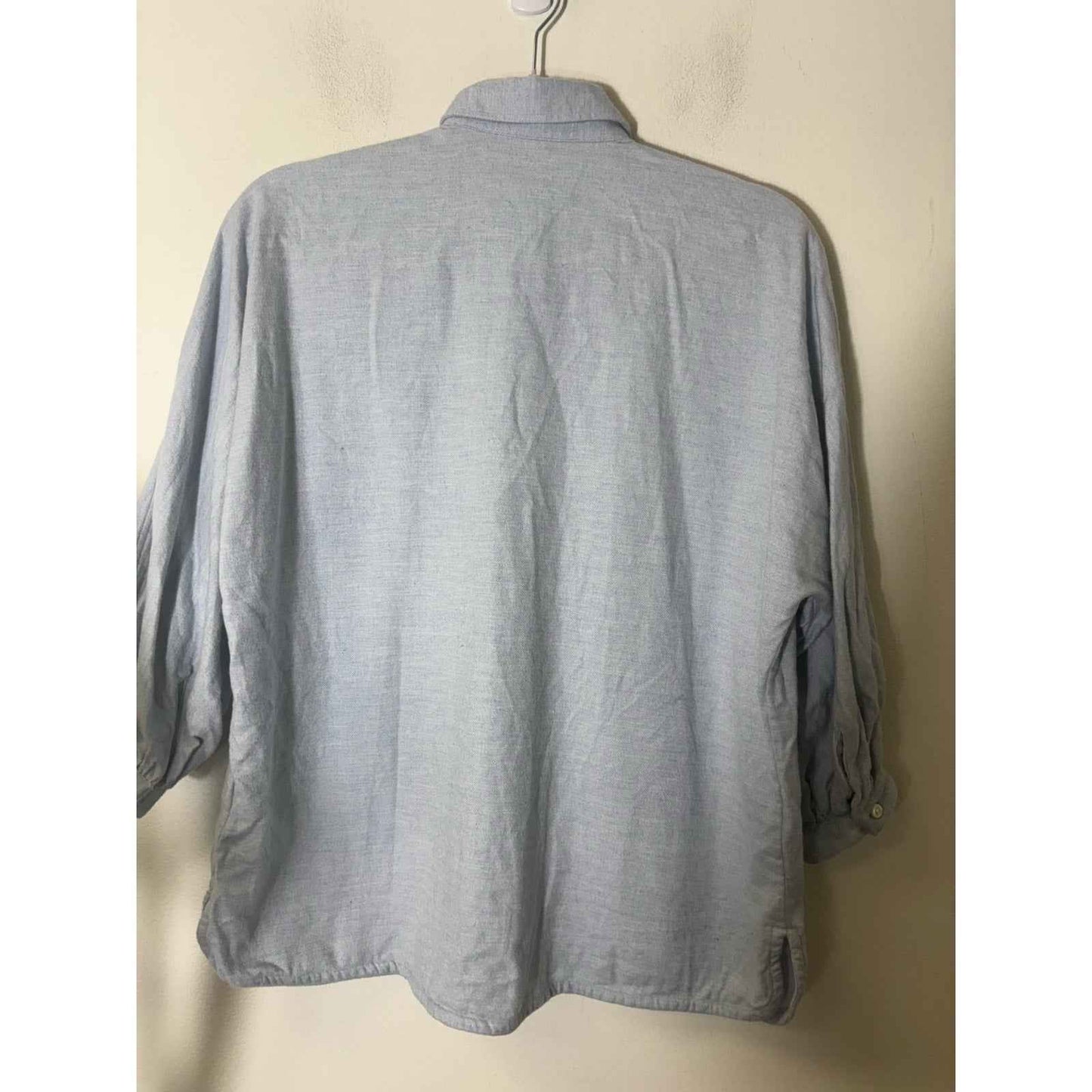 Ann Mashburn Light Blue Flannell Button Up Sz XS