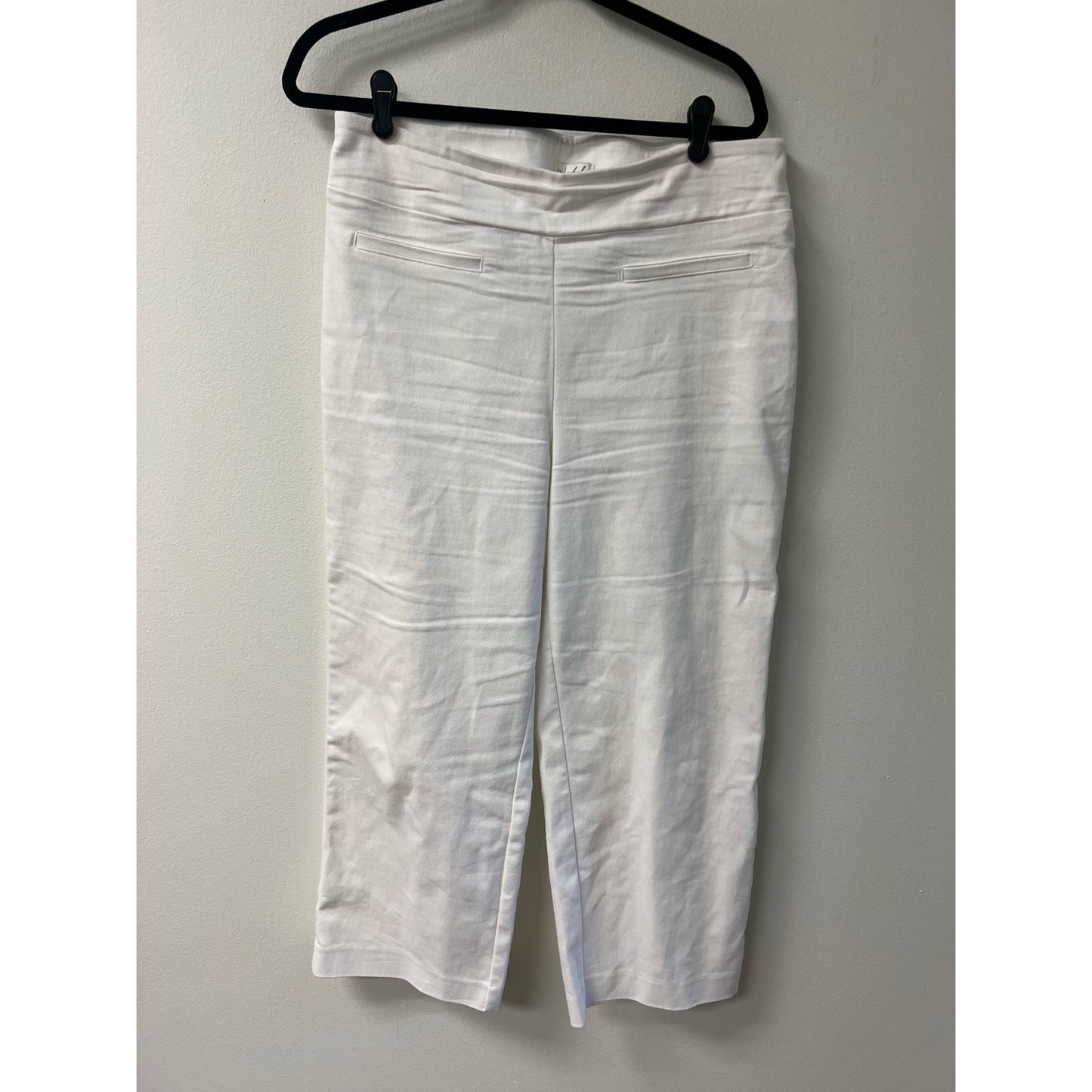 Wonderly White Pull On Wide Leg Jeans Sz 14P