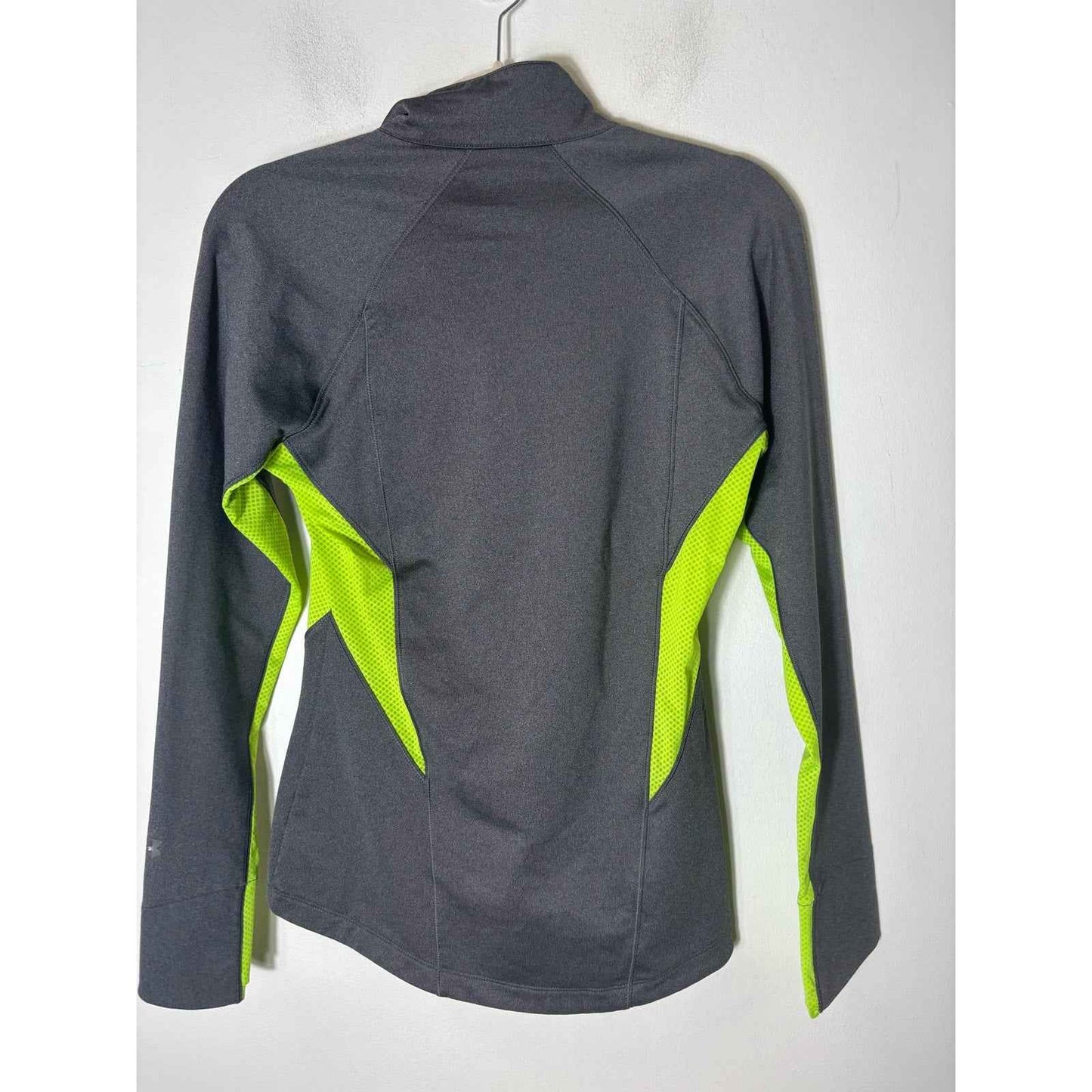 Woman's Under Armor Gray Semi Fitted Long Sleeve Zip Up "Tulane" Jacket Sz M