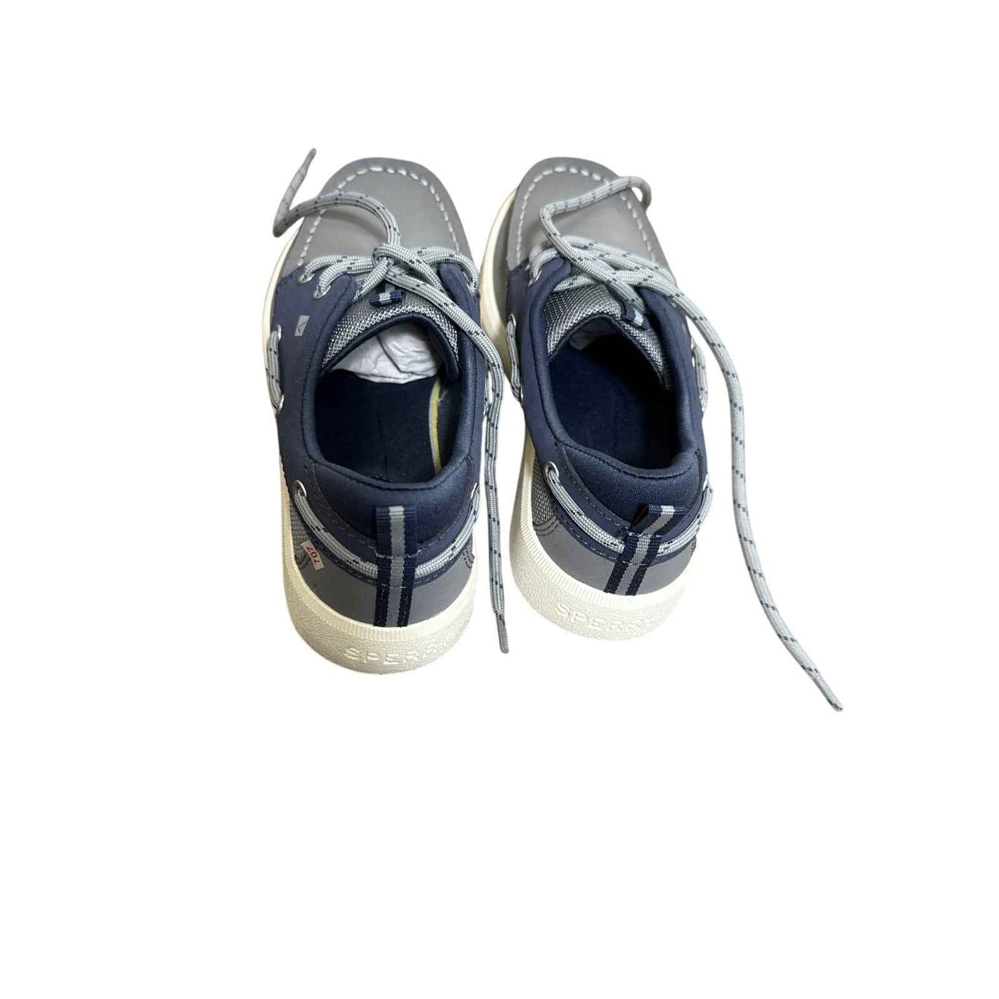 New Boys two Tone Navy Blue Sperry Boat Shoes Sz 1