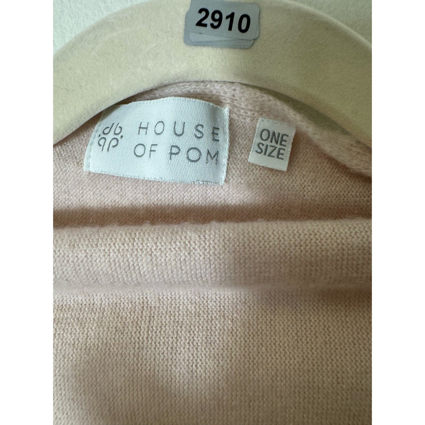 House of Pom Beige Poncho Sweater OSFA