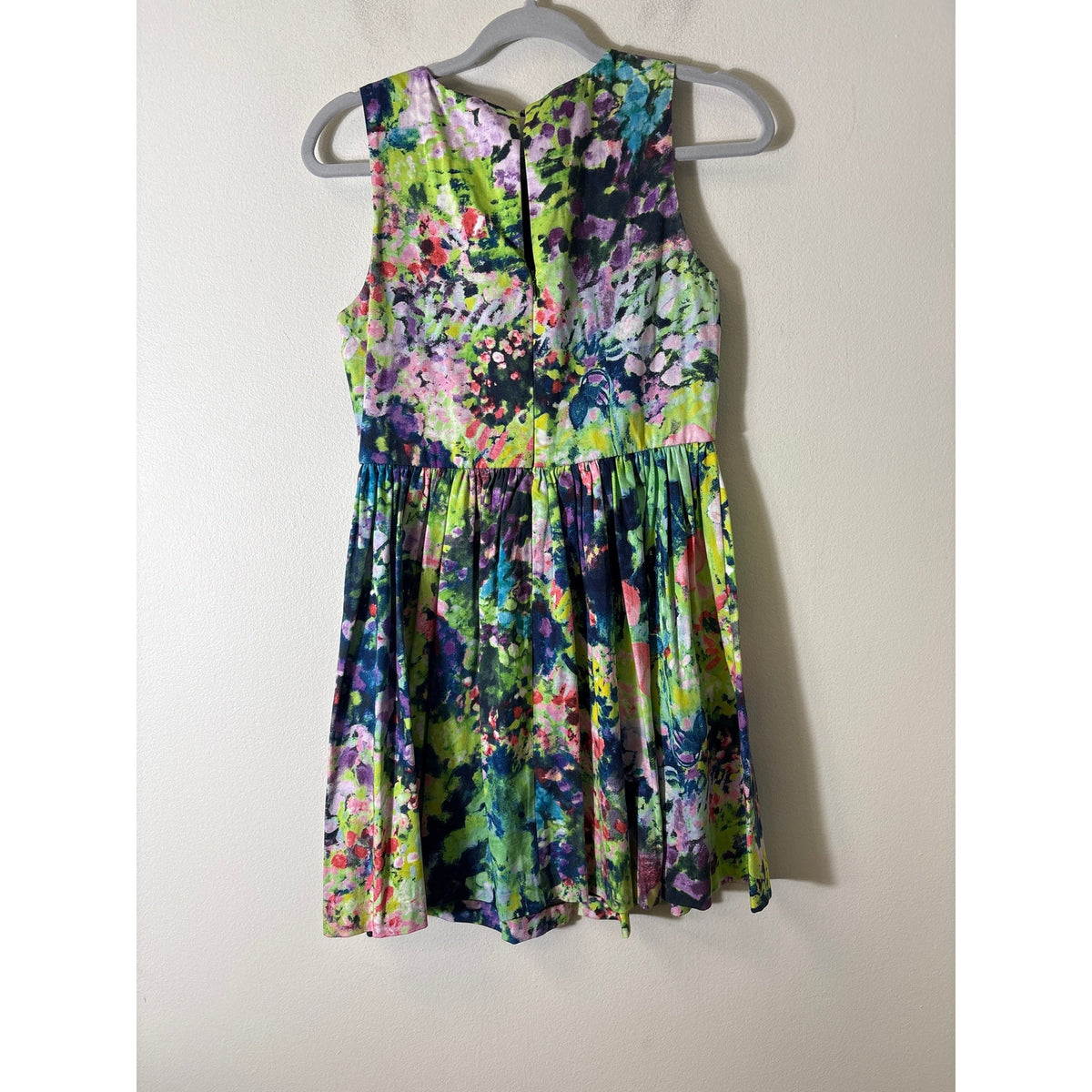 Zara Basic Floral Watercolor Sleeveless Mini Dress Sz S