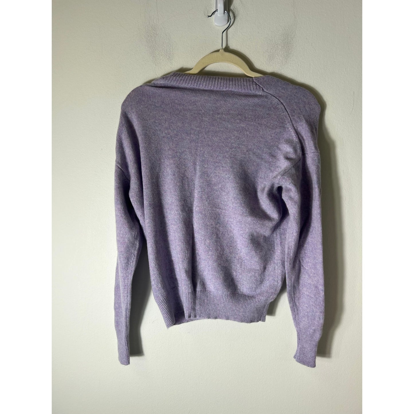Everlane Lavender Long Sleeve V-Neck Cashmere Sweater Sz S