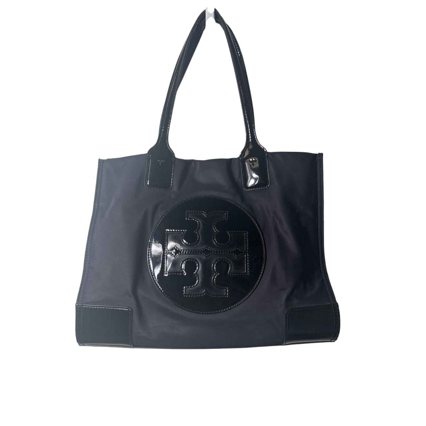 Tory Burch Black Nylon Tote with Embossed Logo