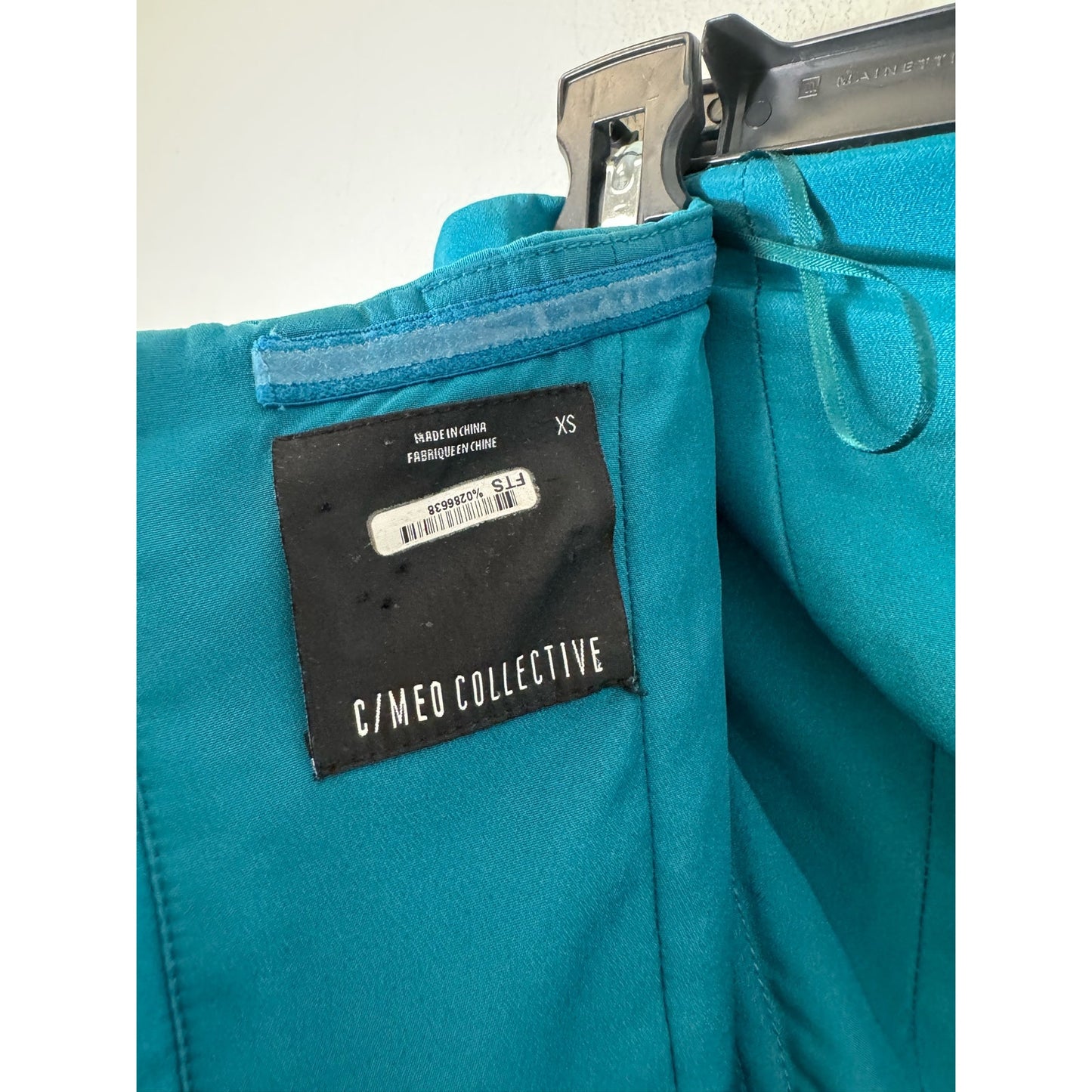 C/Meo Collective Turquoise Strapless Off-Shoulder Romper Sz XS