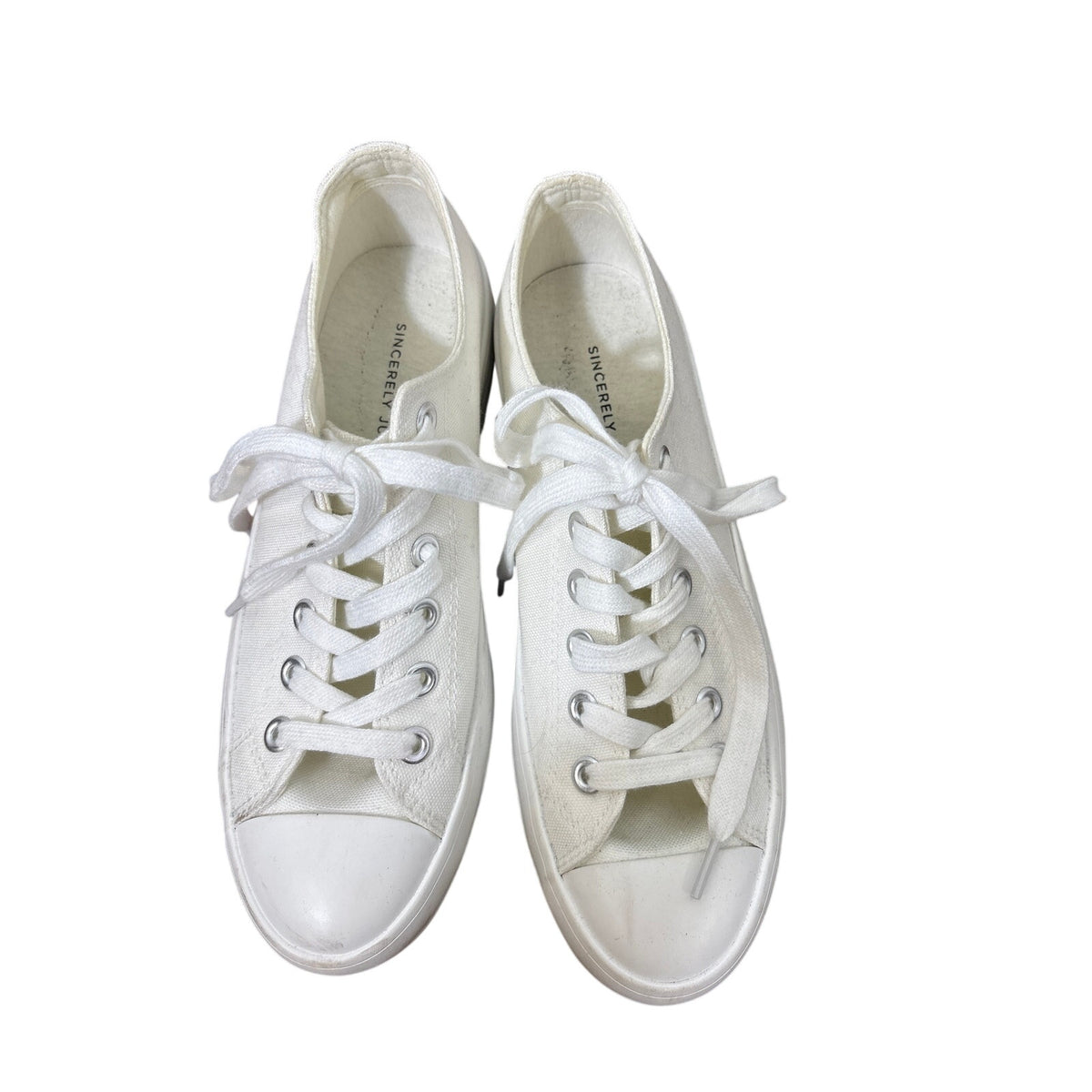 Sincerely Jules White Canvas Tennis Shoes Sz 8.5